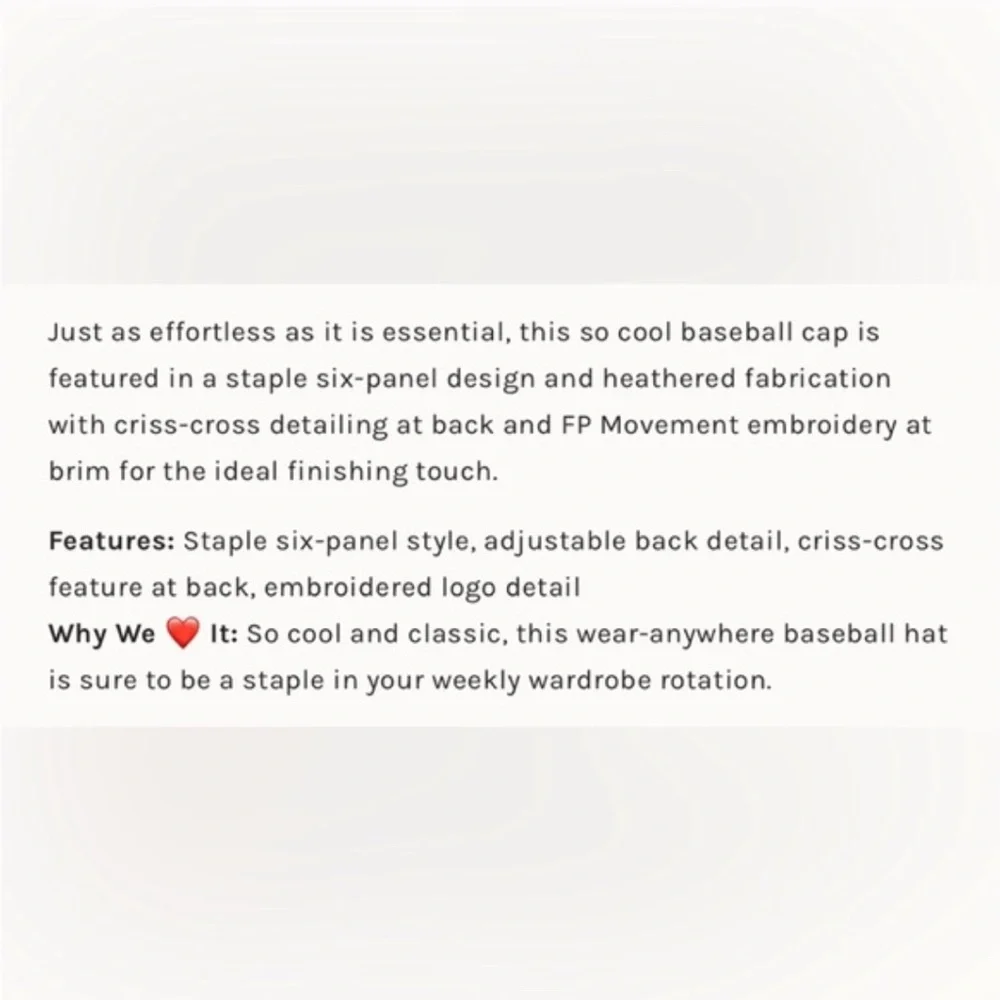 3306. FREE PEOPLE Warm Up Baseball Hat in Heathered gray NWT $38 - Picture 4 of 5